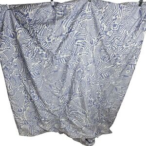 Brooklinen Luxe Sateen Duvet Cover Full/Queen Contour Flow Print Raindrop Blue